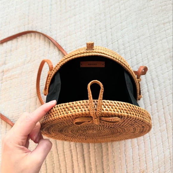Mango Raffia structured bag - Picture 2 of 3
